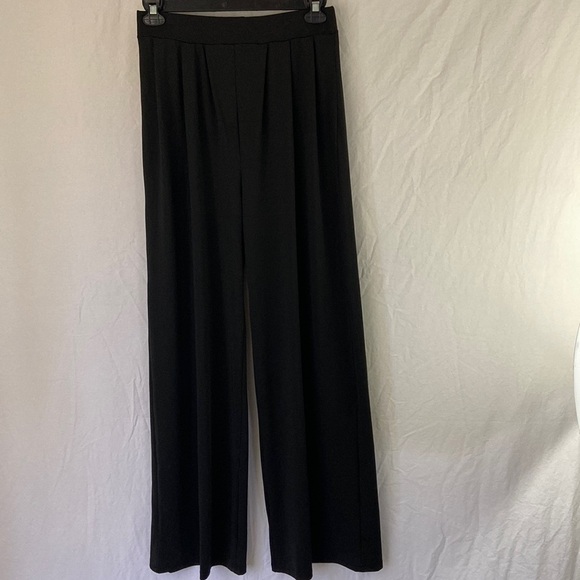 Reneshanta Black Wide Leg Pants Size L - Picture 1 of 7